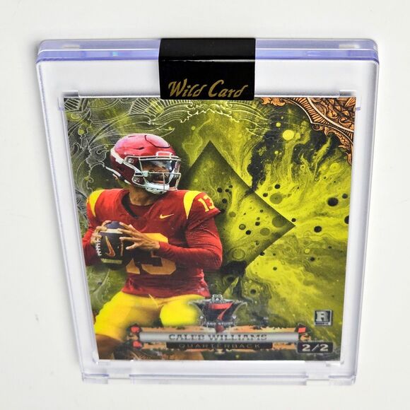 Caleb Williams RC L.E/2 Wild Card 7 Card Stud 2024 Ace of Diamonds New Sealed! - Picture 4 of 7